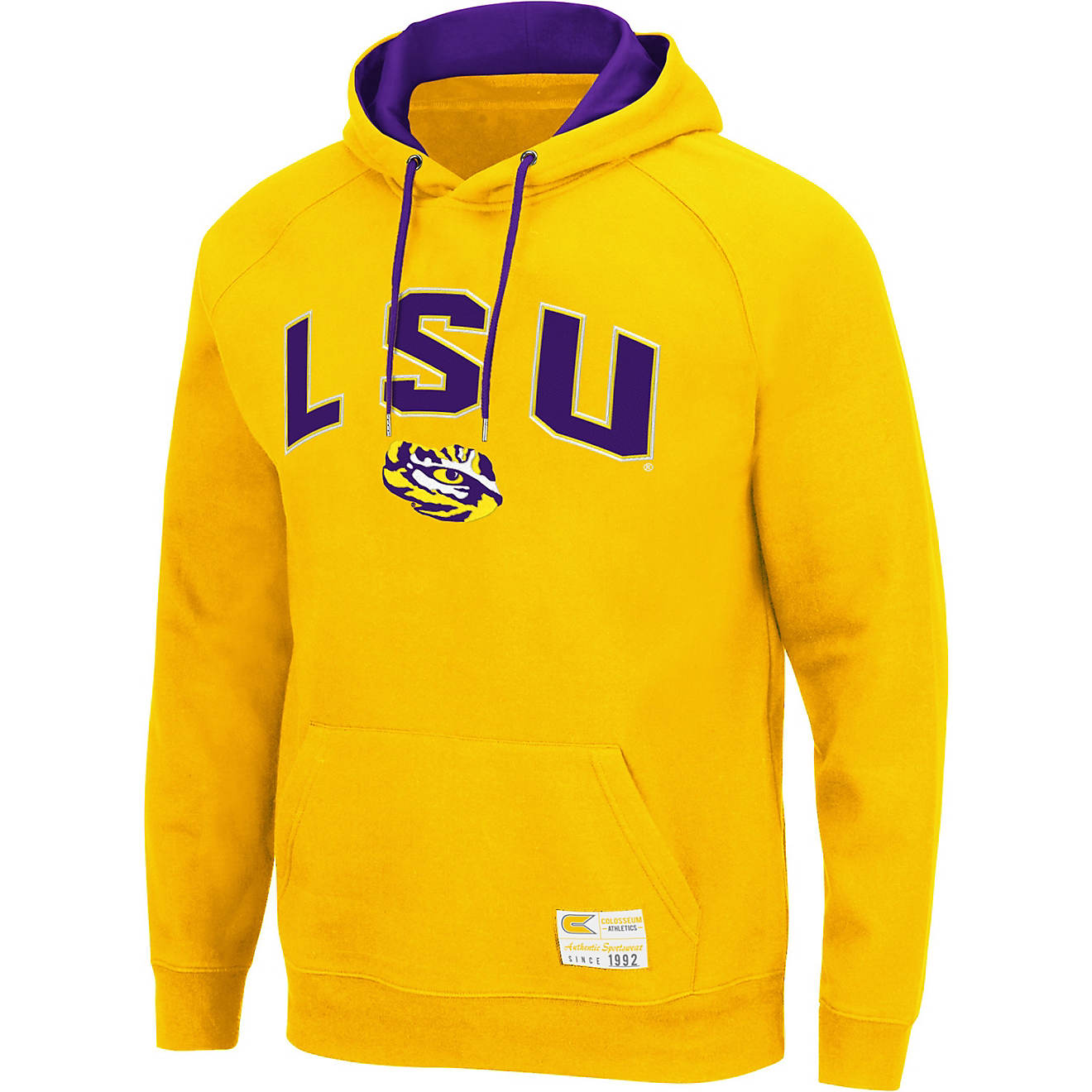 Colosseum Athletics Men's Louisiana State University Taylor Applique Fleece Pullover Hoodie                                      - view number 1