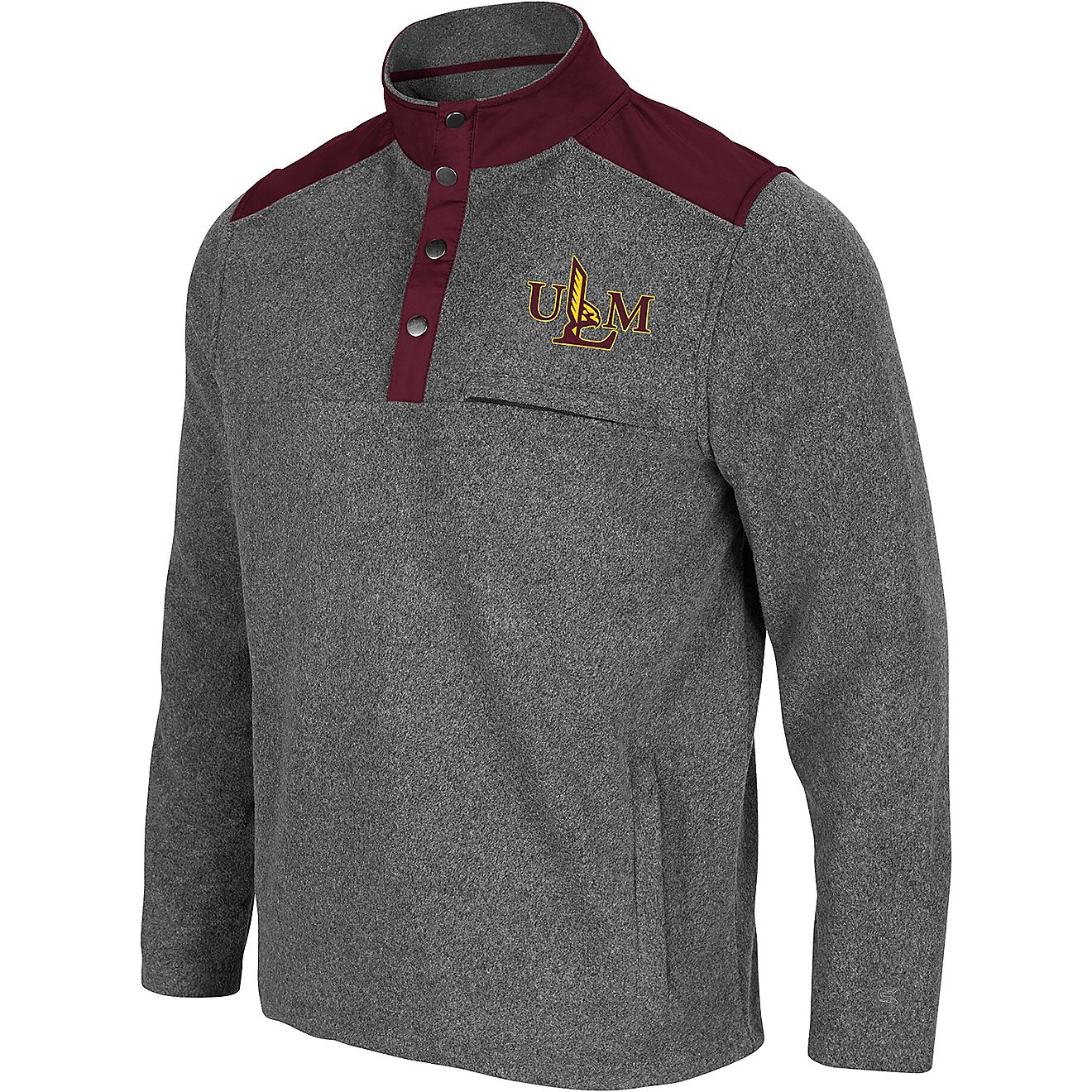 Colosseum Athletics Men's University Of Louisiana At Monroe Huff Snap Pullover                                                   - view number 1