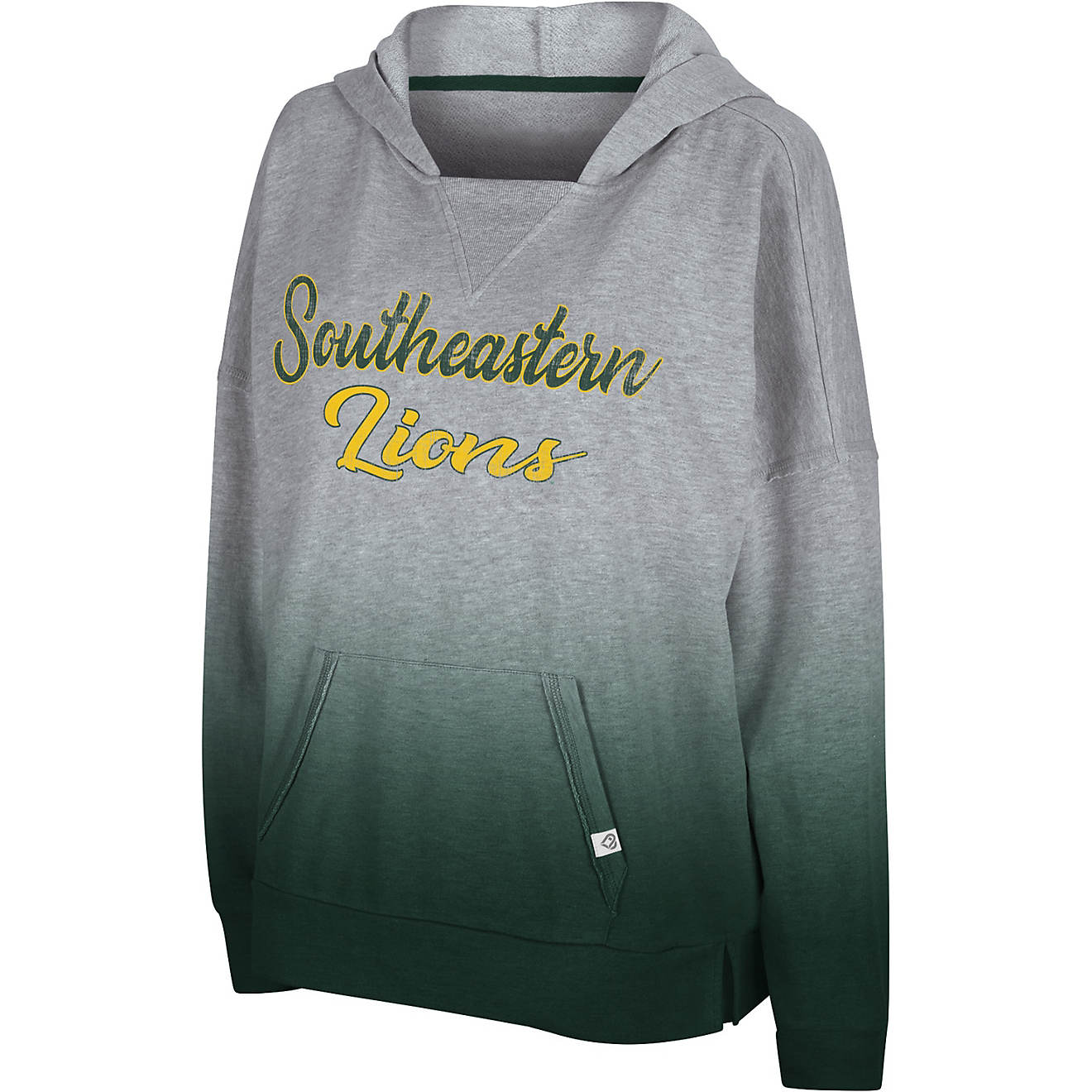 Colosseum Athletics Women's University of Southeastern Louisiana On Wednesday Dip Dye Pullover Lightweight Hoodie                - view number 1