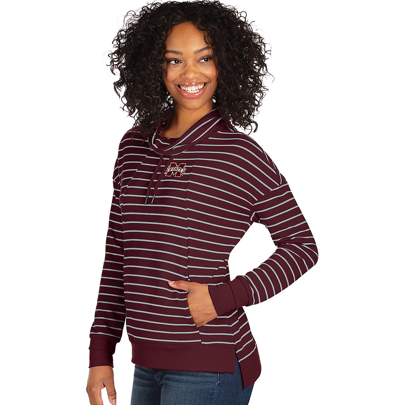 Antigua Women's Mississippi State University Rhythm Long Sleeve Pullover                                                         - view number 1