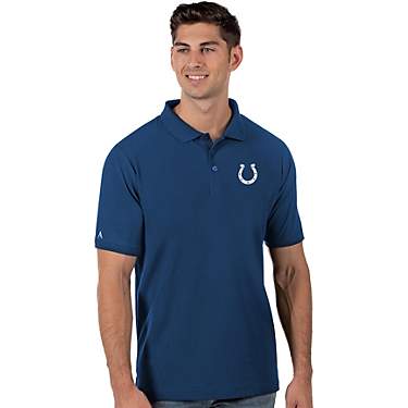 Antigua Men's Indianapolis Colts Legacy Short Sleeve Polo Shirt                                                                 