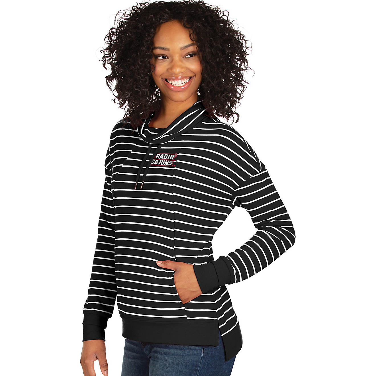 Antigua Women's University of Louisiana at Lafayette Rhythm Long Sleeve Pullover                                                 - view number 1