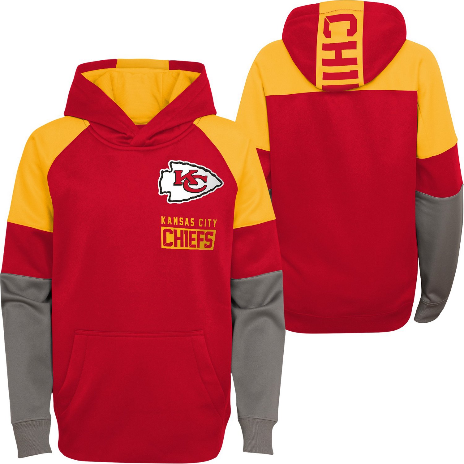 Outerstuff Kids' Kansas City Chiefs Play Action Performance Pullover