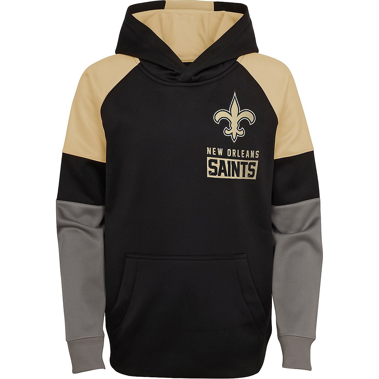 Outerstuff Kids' New Orleans Saints Play Action Performance Pullover Hoodie                                                      - view number 2