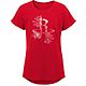 Outerstuff Girls' Houston Rockets Floral Fade Short Sleeve Dolman T-shirt                                                        - view number 1 image