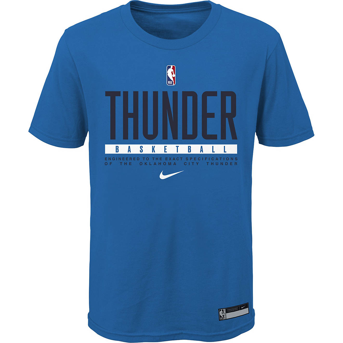 Nike Kids' Oklahoma City Thunder Essential Practice Graphic Short Sleeve T-shirt                                                 - view number 1