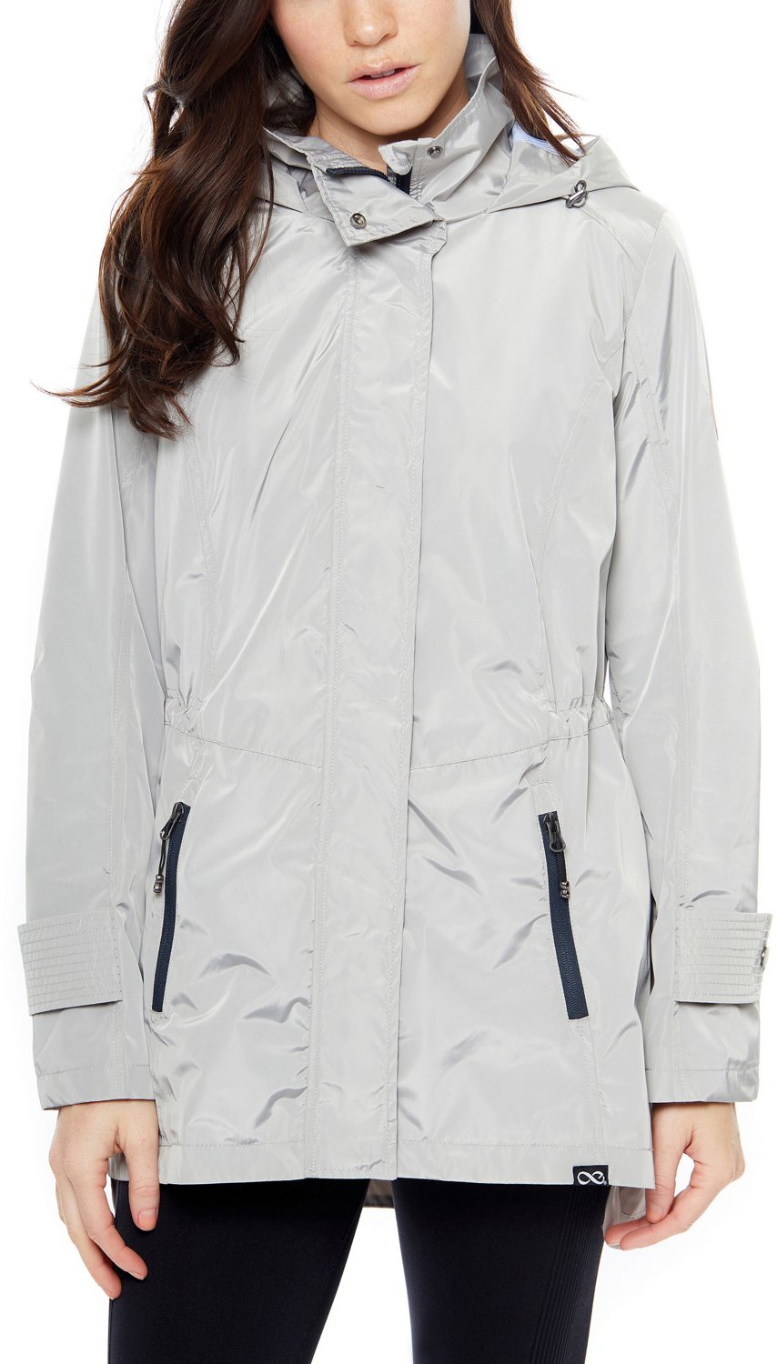 Be Boundless Women’s Hooded Anorak Full Zip Rain Parka Jacket Academy