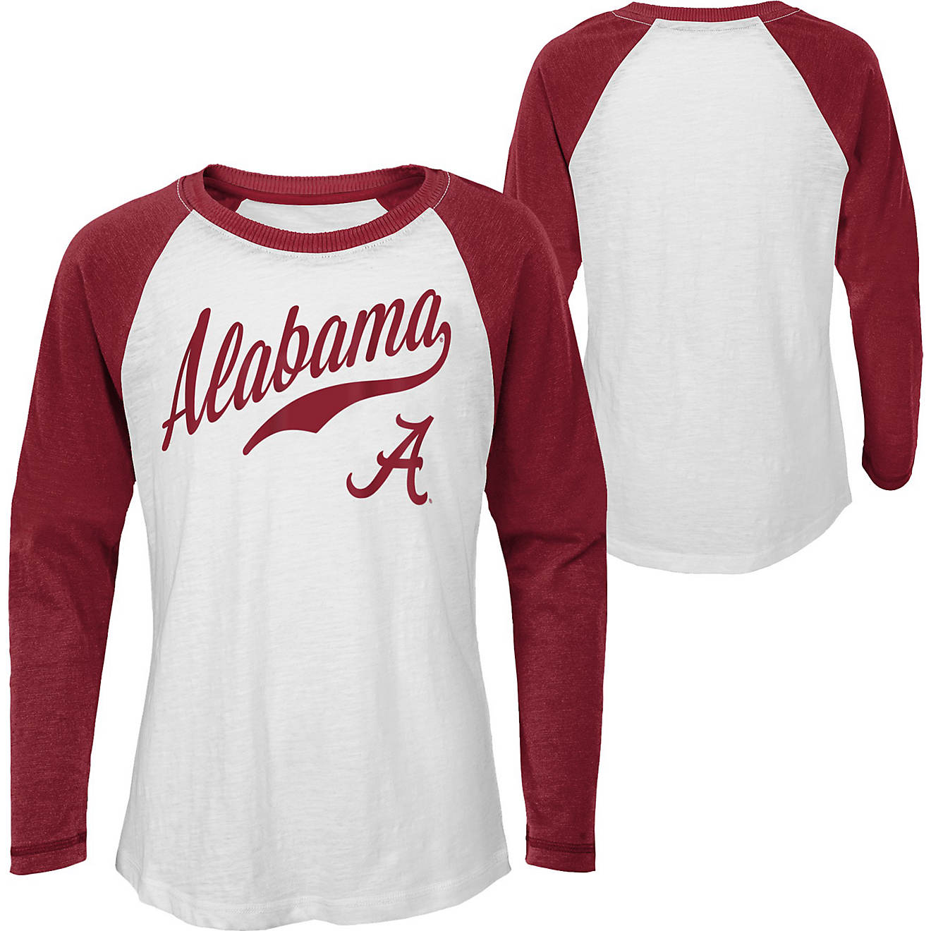 Outerstuff Girls' University of Alabama Tradition Long Sleeve Raglan T-shirt                                                     - view number 1