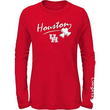Outerstuff Girls' University of Houston Full Of Heart Long Sleeve T-shirt                                                       