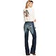 Ariat Women's Trouser Mid Rise Stretch Entwined Wide Leg Jeans                                                                   - view number 2 image