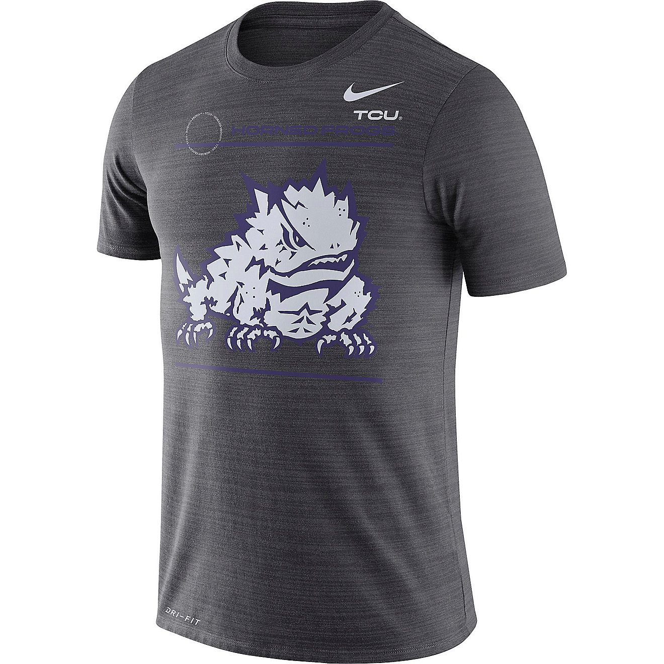 Nike Men's Texas Christian University Dri-FIT Velocity Sideline T-shirt                                                          - view number 1