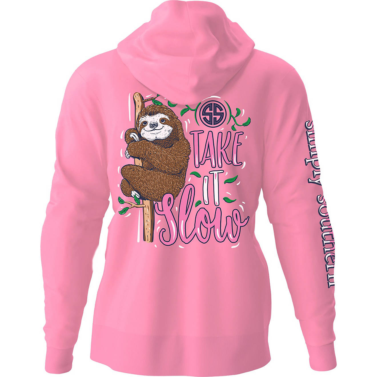 Simply Southern Girls' Sloth Graphic Hoodie                                                                                      - view number 1