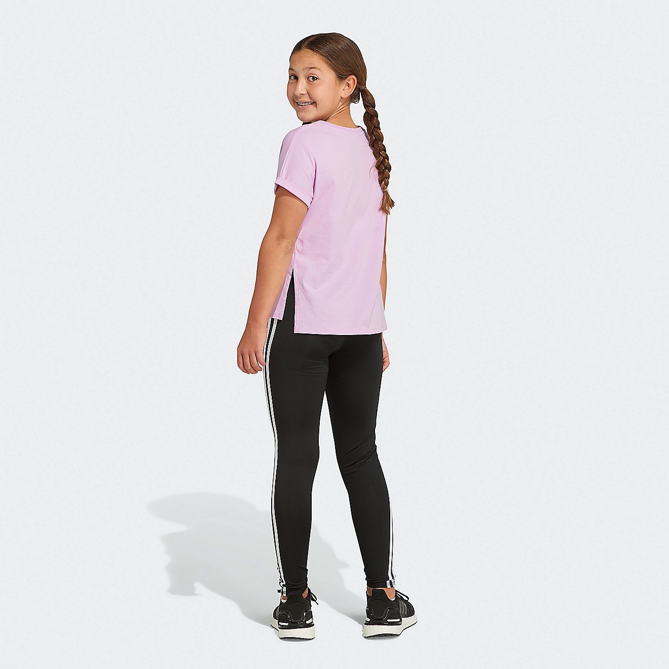 adidas Girls' Dolman Waist BOS Short Sleeve Graphic T-shirt                                                                      - view number 2