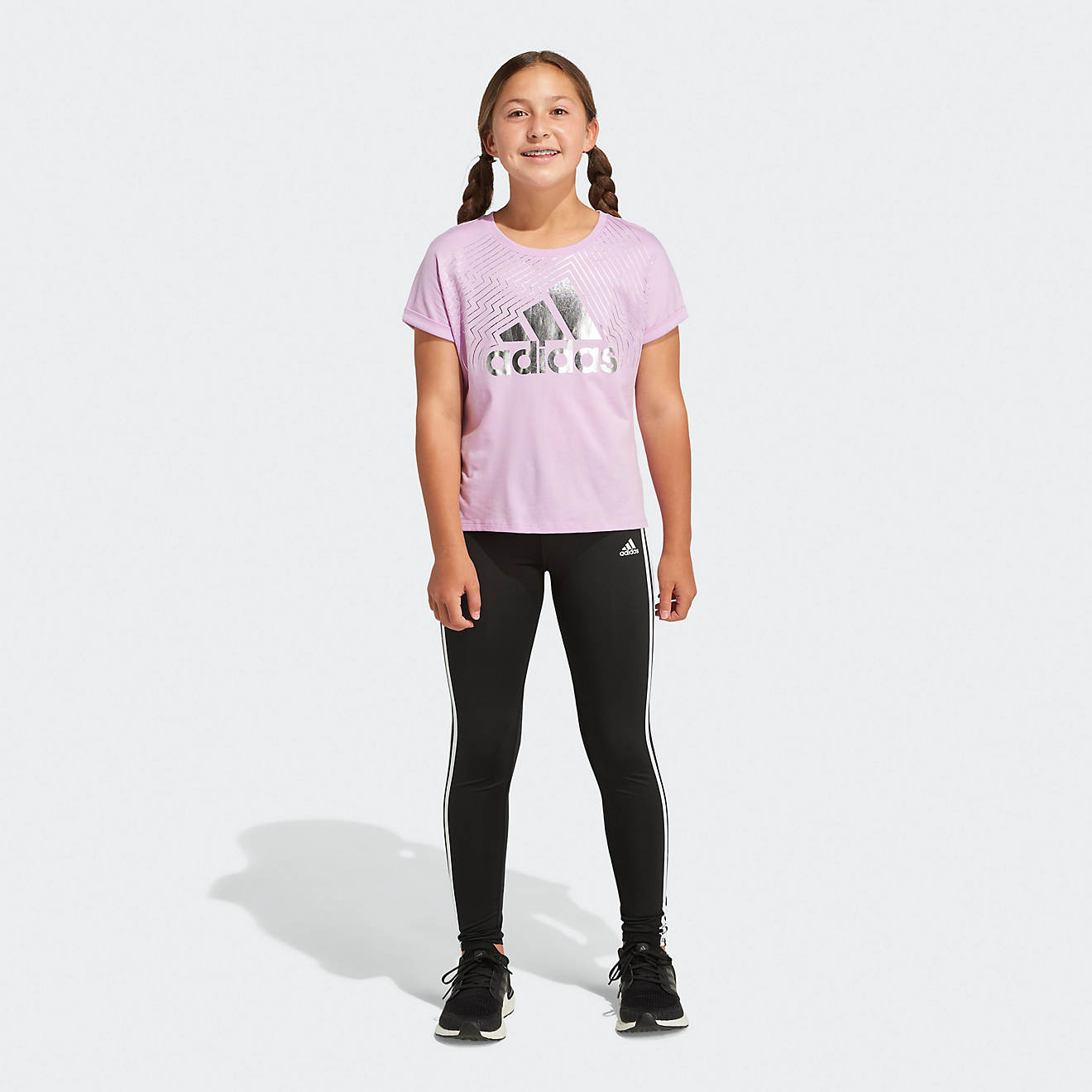 adidas Girls' Dolman Waist BOS Short Sleeve Graphic T-shirt                                                                      - view number 1