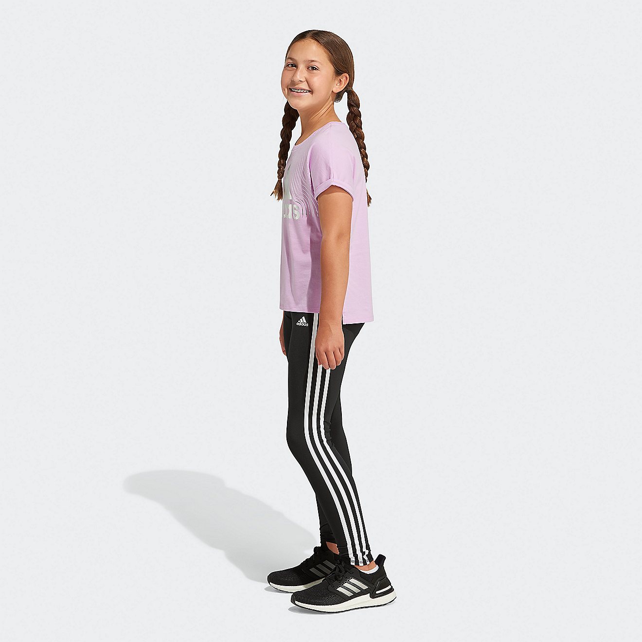 adidas Girls' Dolman Waist BOS Short Sleeve Graphic T-shirt                                                                      - view number 3