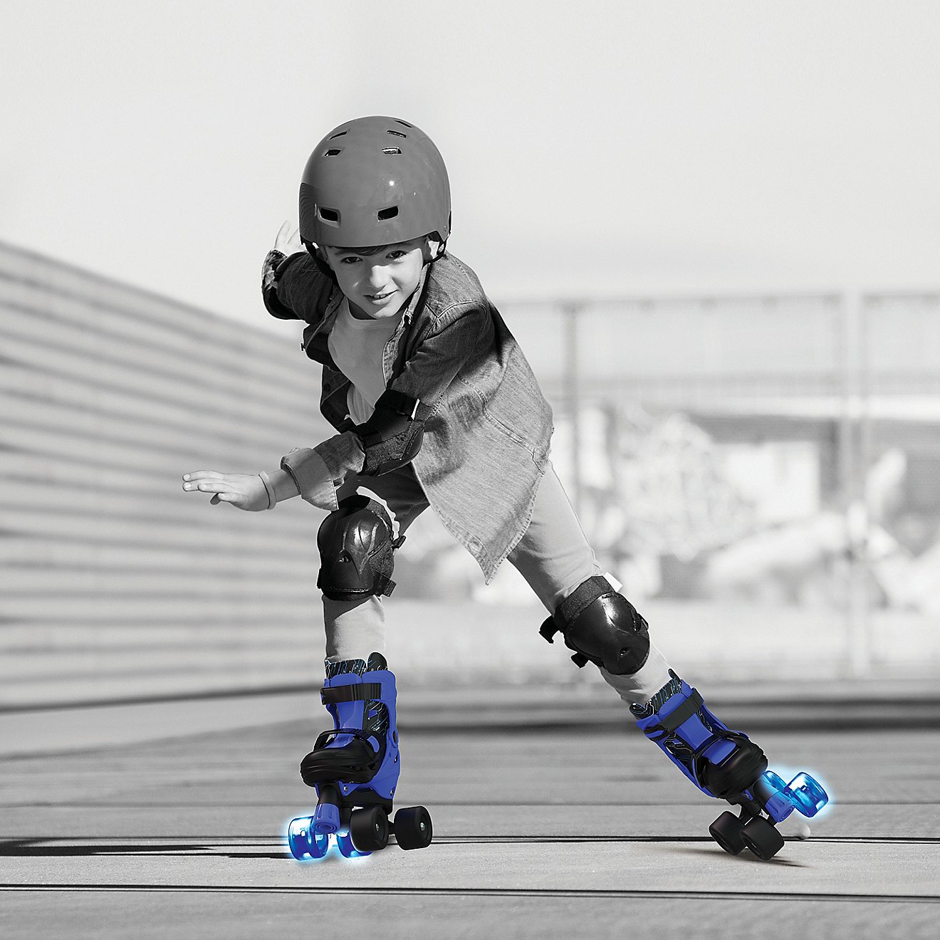 NEON Boys' Adjustable Light-Up Quad Skates                                                                                       - view number 2