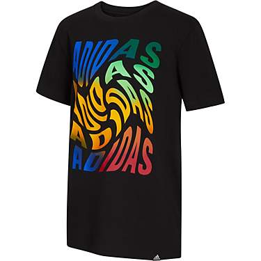 adidas Boys’ Heather Glow Warped Brand T-shirt                                                                                