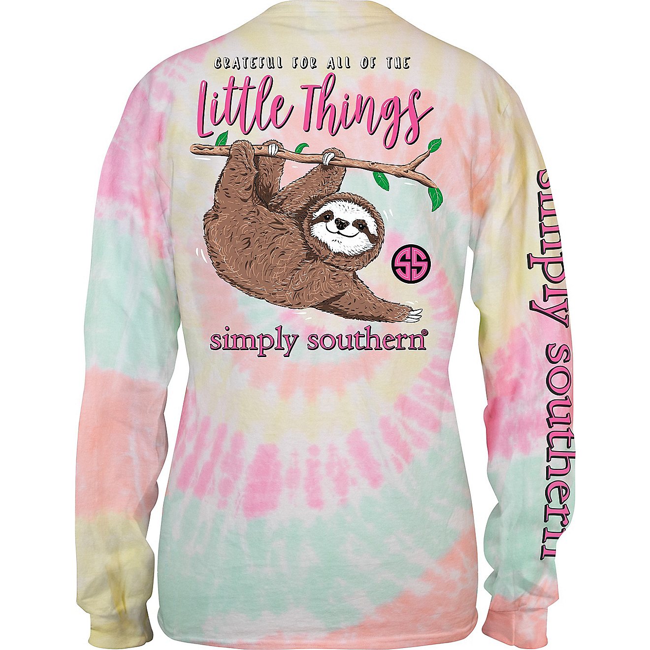 Simply Southern Girls Sloth Little Things Long-Sleeve Graphic T-shirt                                                            - view number 2