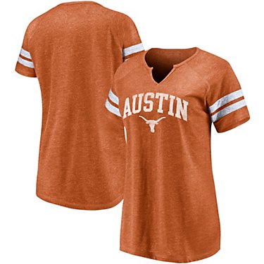 Fanatics Women's University of Texas Arched City Tri-Blend Notch Neck Short Sleeve T-shirt