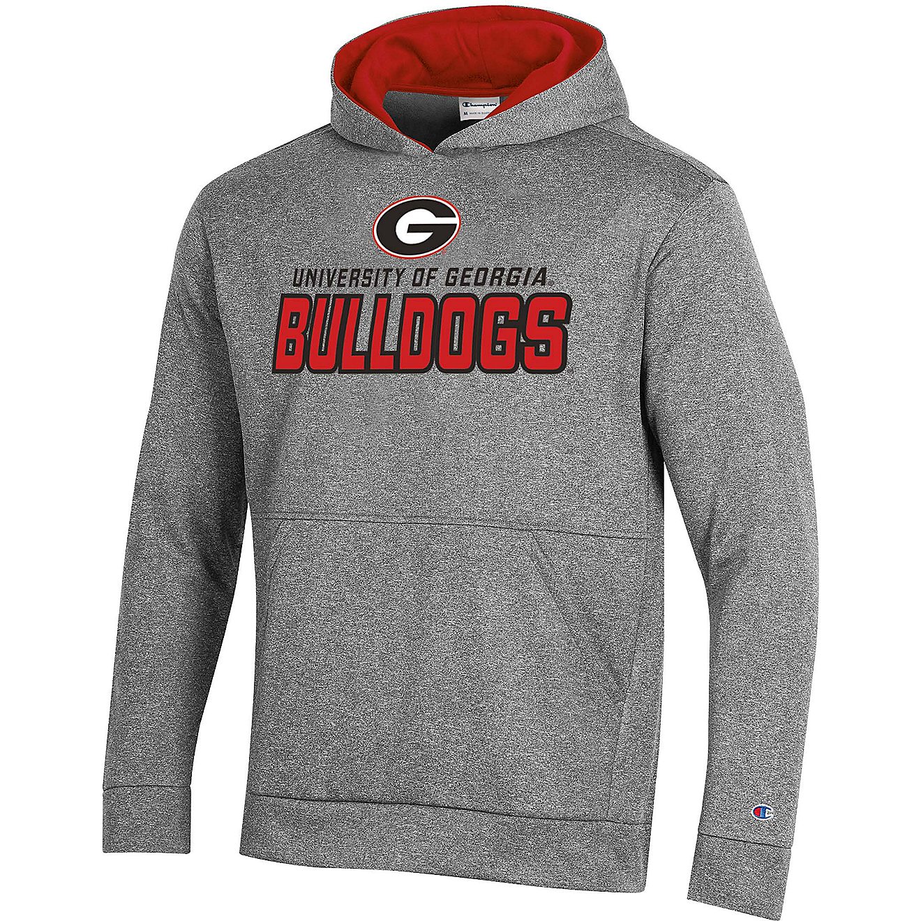 Champion Boys' University of Georgia Heathered Field Day Fleece Pullover Hoodie                                                  - view number 1