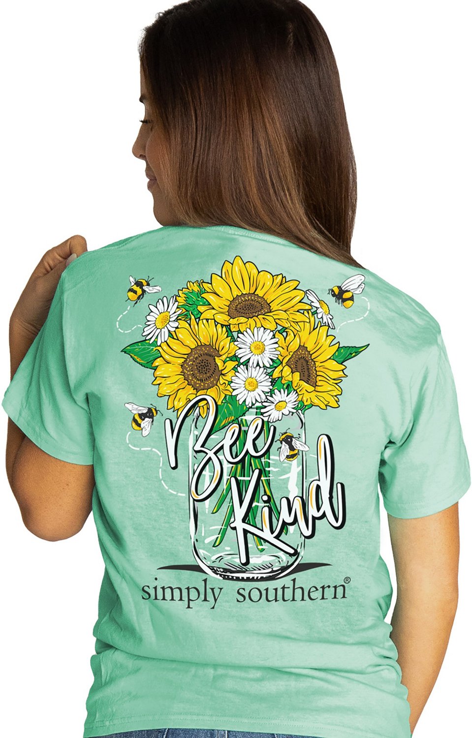 Simply Southern Women's Bee Kind Sunflower T-Shirt | Academy