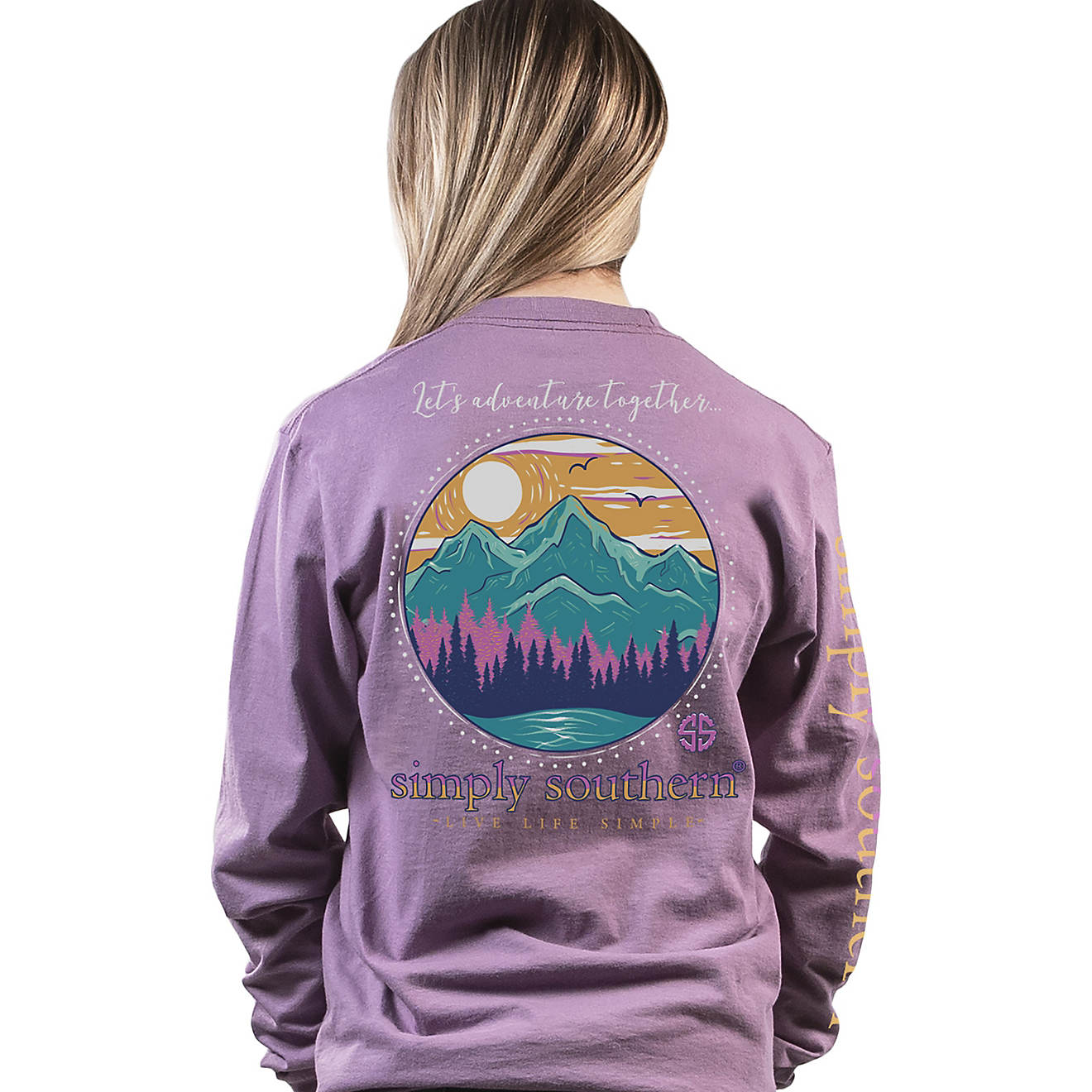 Simply Southern Girls Mountains Long-Sleeve Graphic T-shirt                                                                      - view number 1