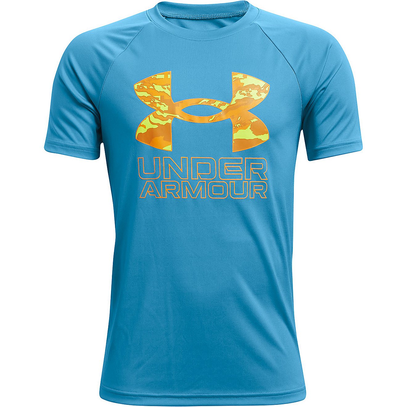 Under Armour Boys' UA Tech Hybrid Print Fill Short Sleeve T-shirt                                                                - view number 1