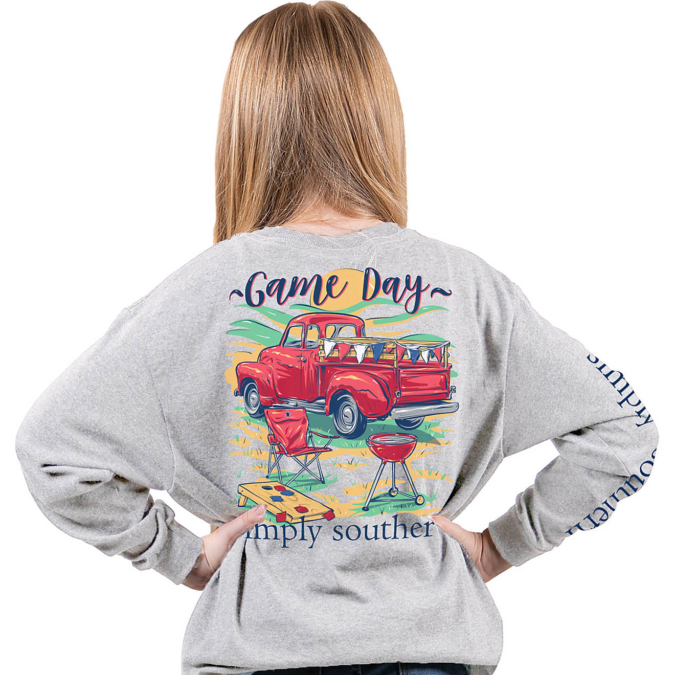 Simply Southern Girls Game Day Long-Sleeve Graphic T-shirt                                                                       - view number 1