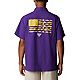 Columbia Sportswear Men's Louisiana State University Slack Tide Flag Camp Button Down Shirt                                      - view number 2 image