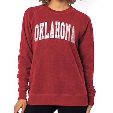 Chicka-d Women's University Of Oklahoma Home Base Crew Sweater                                                                  