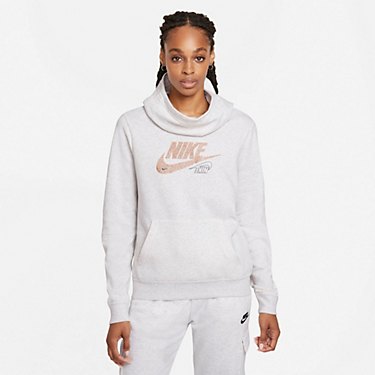 Nike Women's Club Fleece Glitter Funnel Hoodie