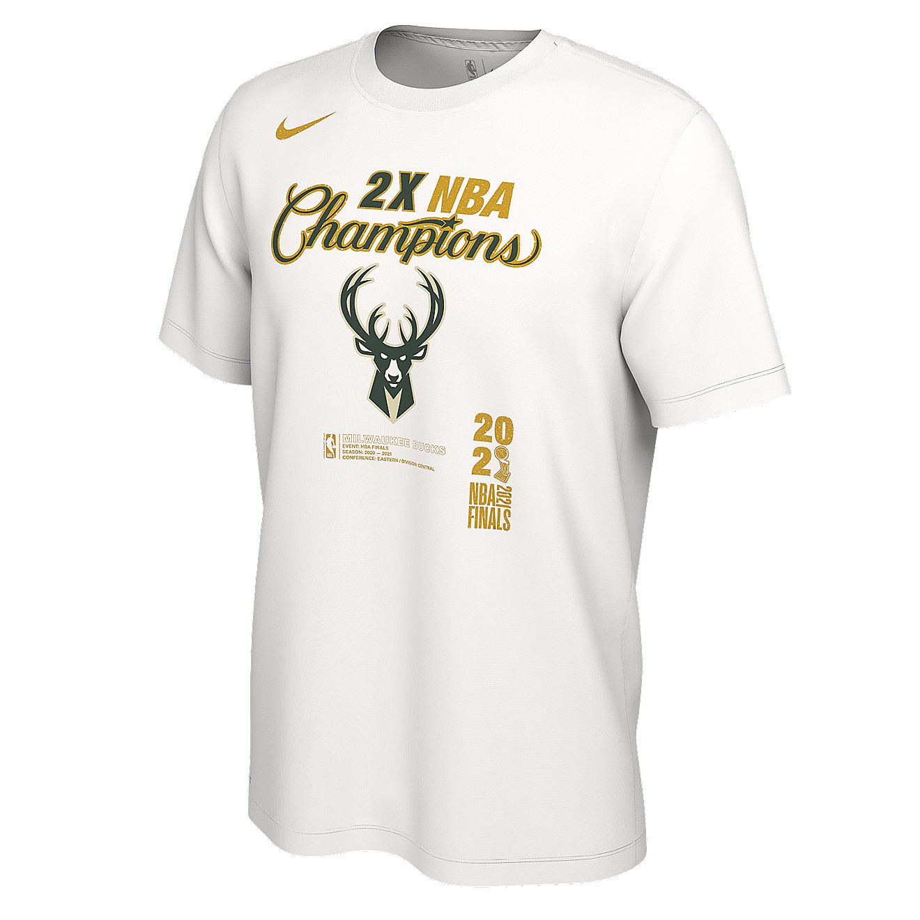 Nike Men's Milwaukee Bucks NBA Finals Champs '21 Locker Room T-shirt                                                             - view number 1