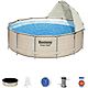 Bestway Power Steel 13 ft x 42 in Round Canopy Pool Set                                                                          - view number 2 image