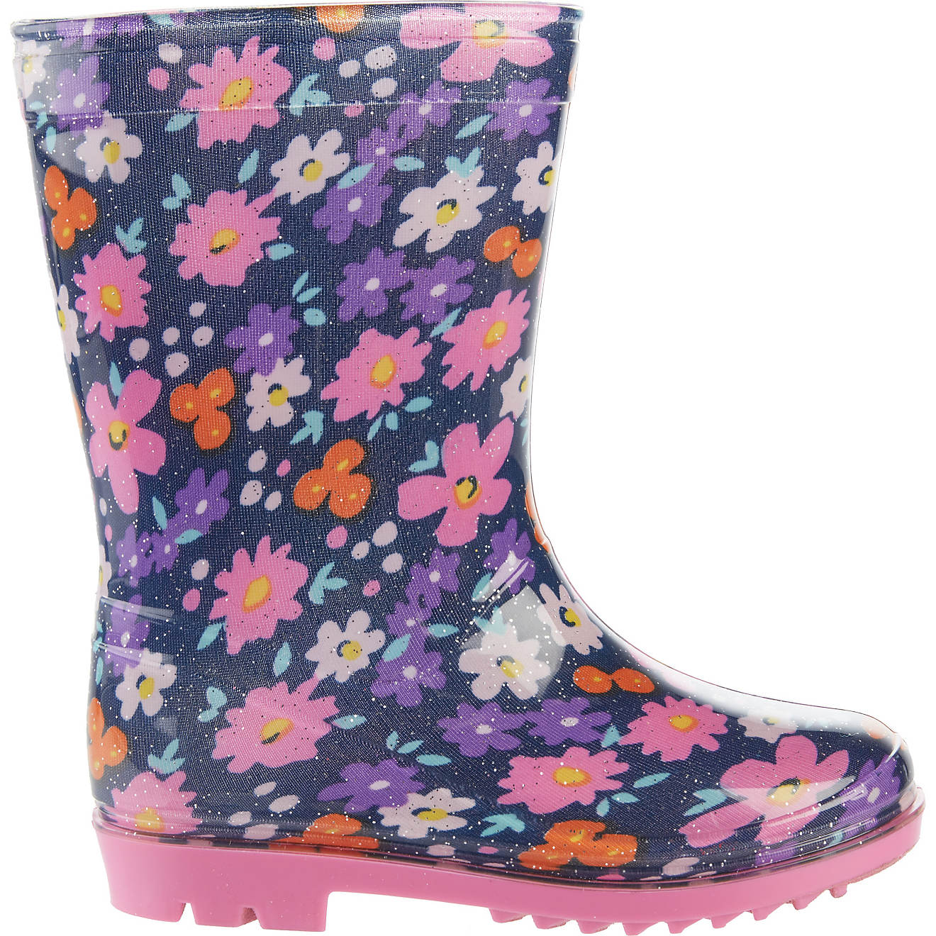 Magellan Outdoors Girls' Floral PVC Boots                                                                                        - view number 1
