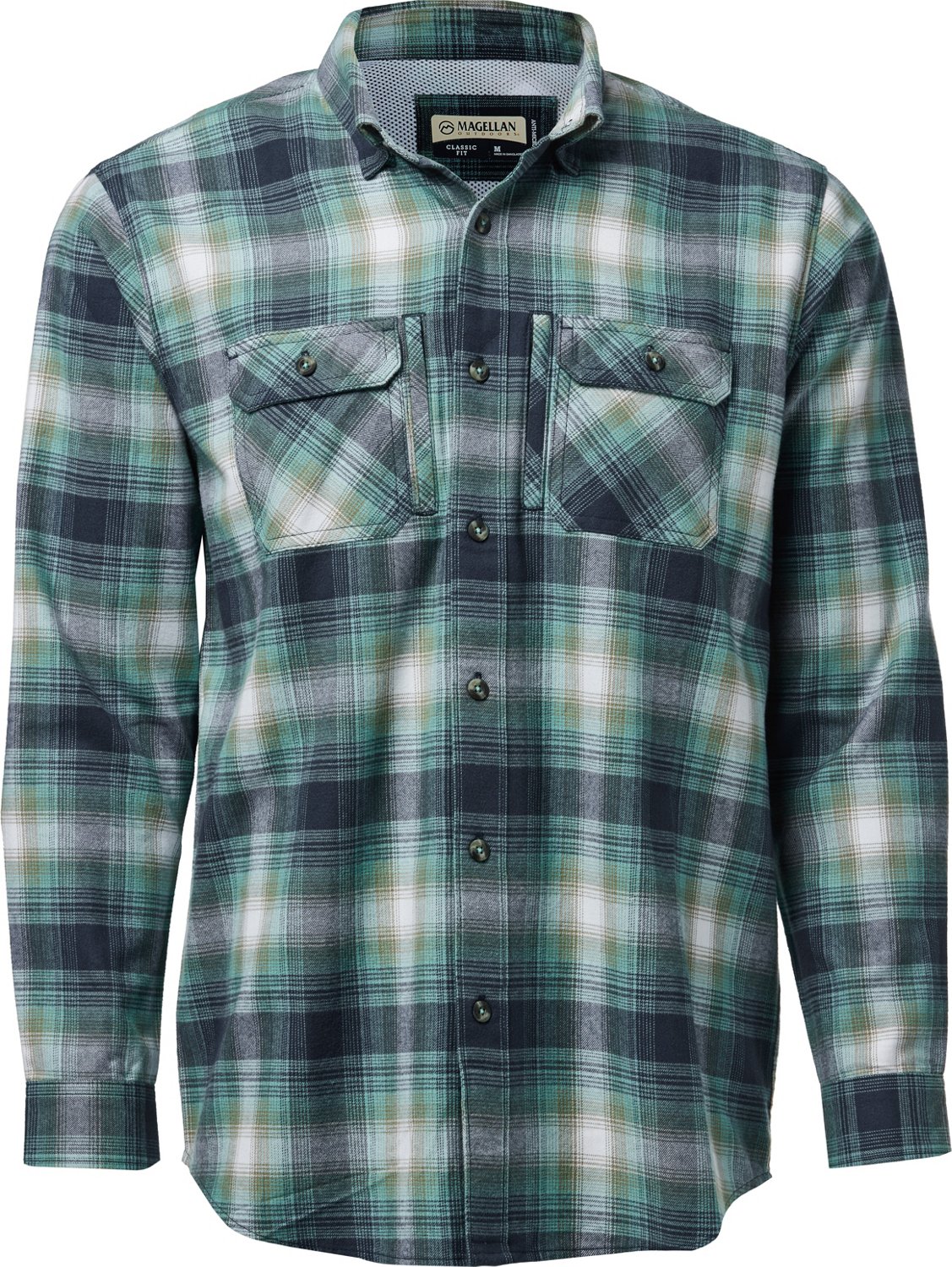 Magellan Outdoors Men's Hickory Canyon Performance Long Sleeve Flannel ...