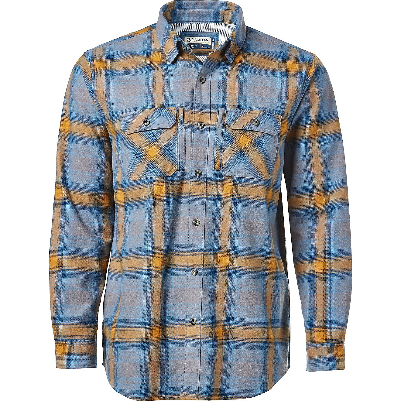 Magellan Outdoors Men's Hickory Canyon Performance Long Sleeve Flannel Shirt                                                     - view number 1