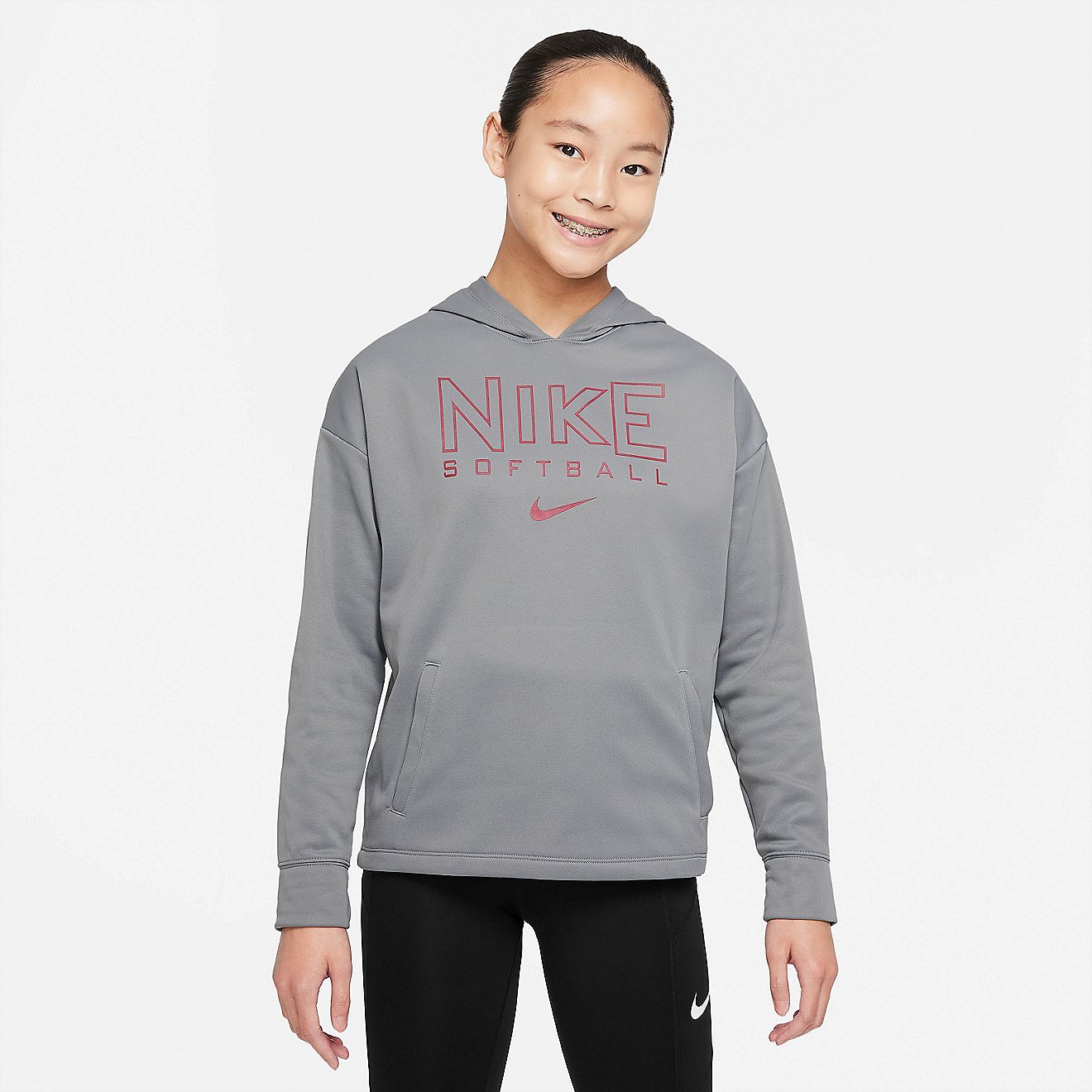 Nike Girls' Therma-FIT Long Sleeve Softball Hoodie                                                                               - view number 1