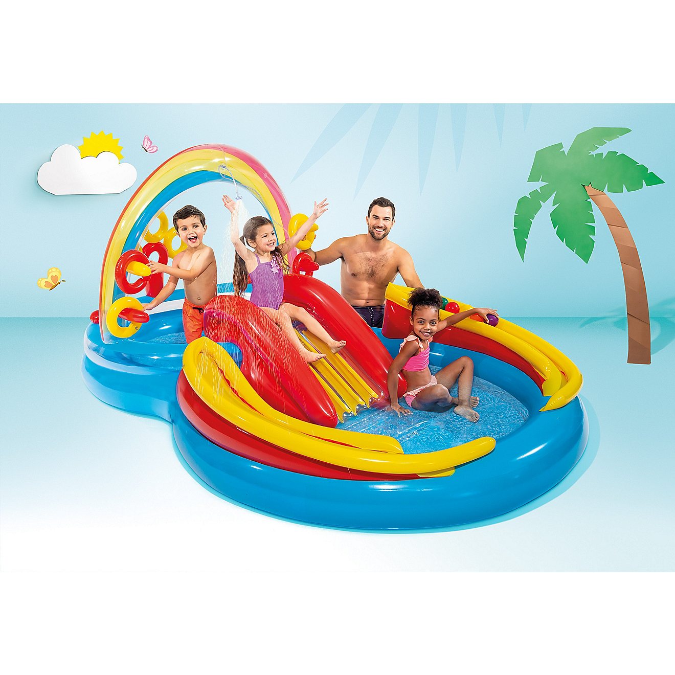 INTEX Rainbow Ring Inflatable Playcenter                                                                                         - view number 2