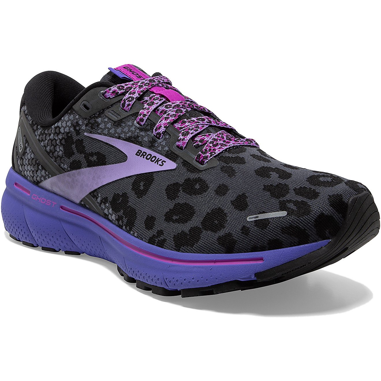 Brooks Women's Ghost 14 Electric Animal Cheetah Running Shoes                                                                    - view number 3