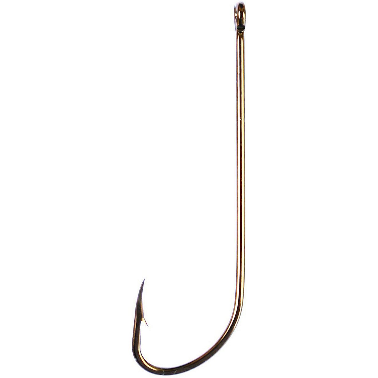 Eagle Claw EA 2x Long Shank #8 066 Bronze Offset Hooks 10-Pack                                                                   - view number 1