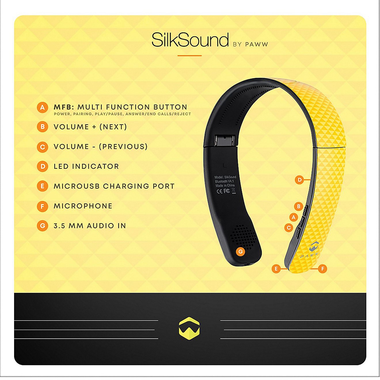 PAWW SilkSound Bluetooth Headband Over-Ear Headphones with Microphone                                                            - view number 10