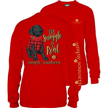 Simply Southern Women's Dog Snuggle Long Sleeve T-Shirt