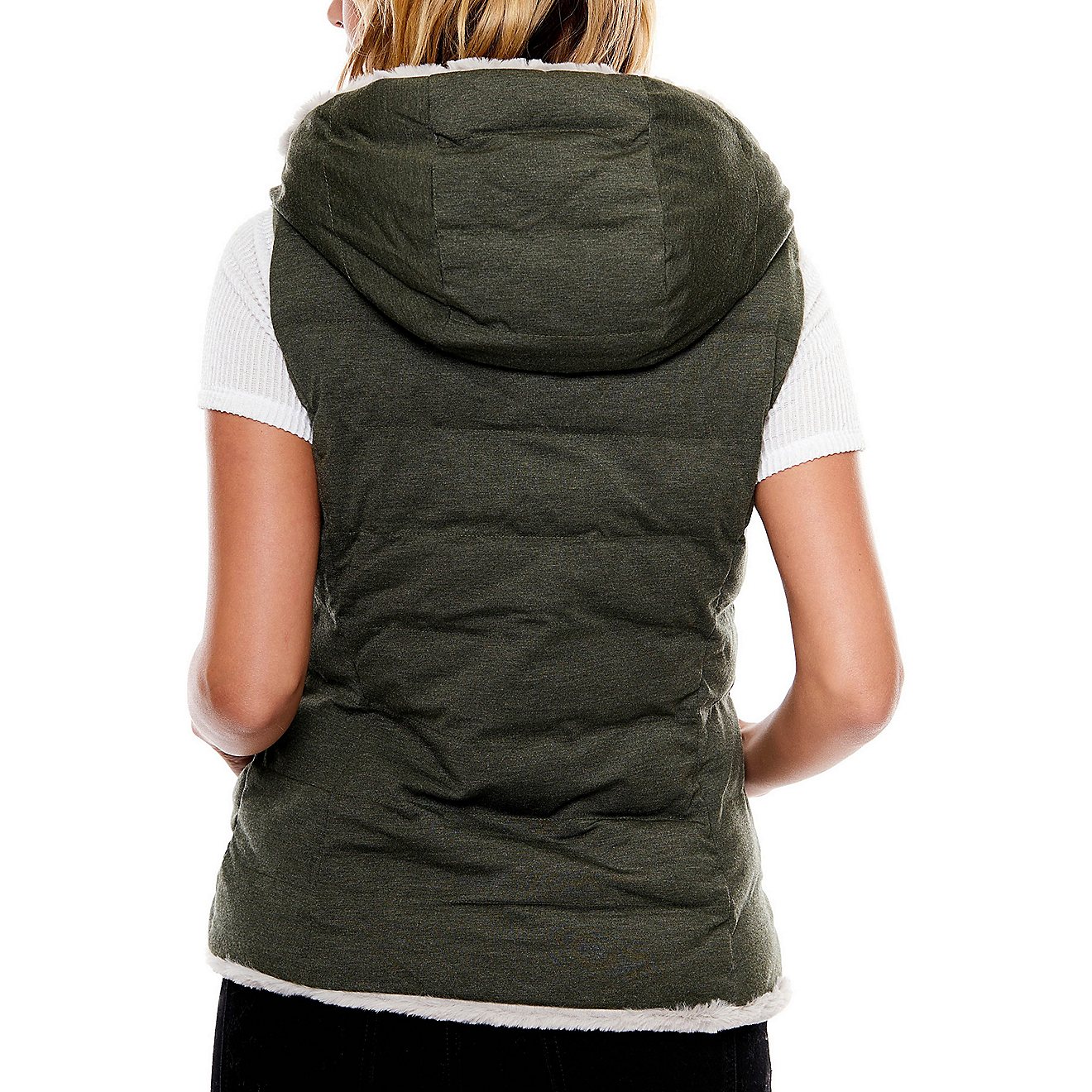 Be Boundless Women's Thermo-Lock Soft Touch 2-in-1 Quilted Knit Hooded Vest                                                      - view number 5