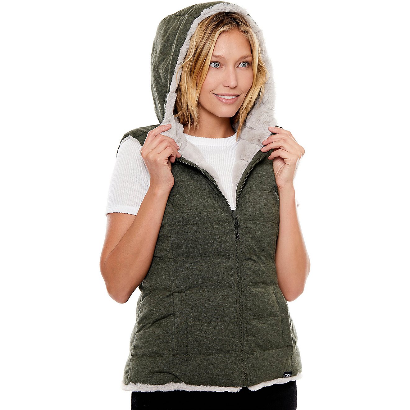 Be Boundless Women's Thermo-Lock Soft Touch 2-in-1 Quilted Knit Hooded Vest                                                      - view number 6
