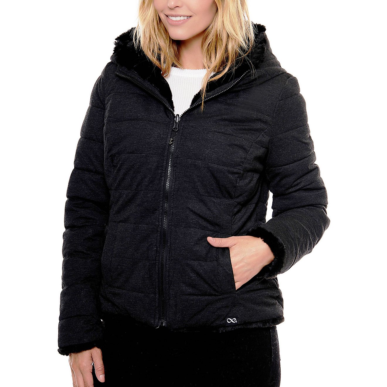 Be Boundless Women's Thermo-Lock Soft Touch 2-in-1 Quilted Knit Hooded Jacket                                                    - view number 2