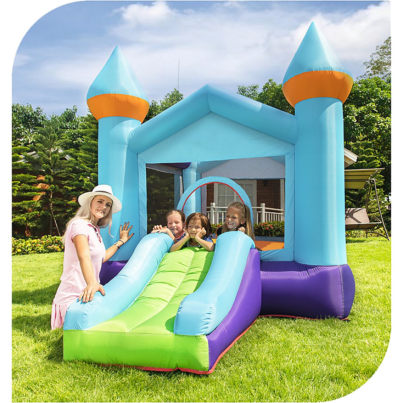 CocoNut Castles Jumpy Fun Bounce Castle with Slide                                                                               - view number 5