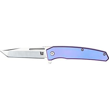 Ontario Knife Company UltraBlue Titanium Folder Knife                                                                           