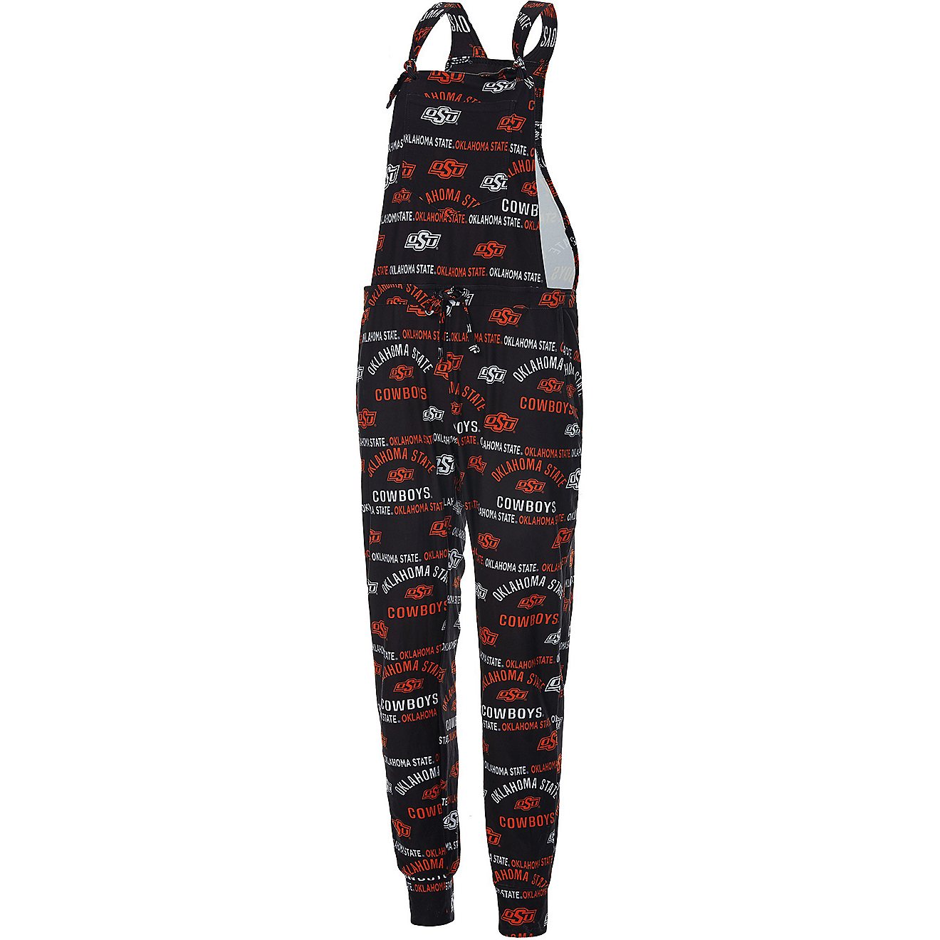 College Concept Women's Oklahoma State University Flagship AOP Knit Overalls                                                     - view number 1