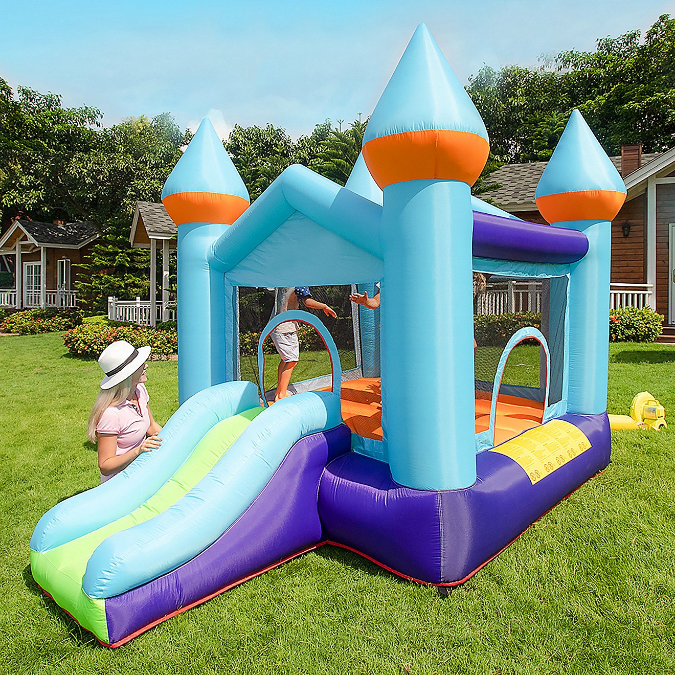 CocoNut Castles Jumpy Fun Bounce Castle with Slide                                                                               - view number 4