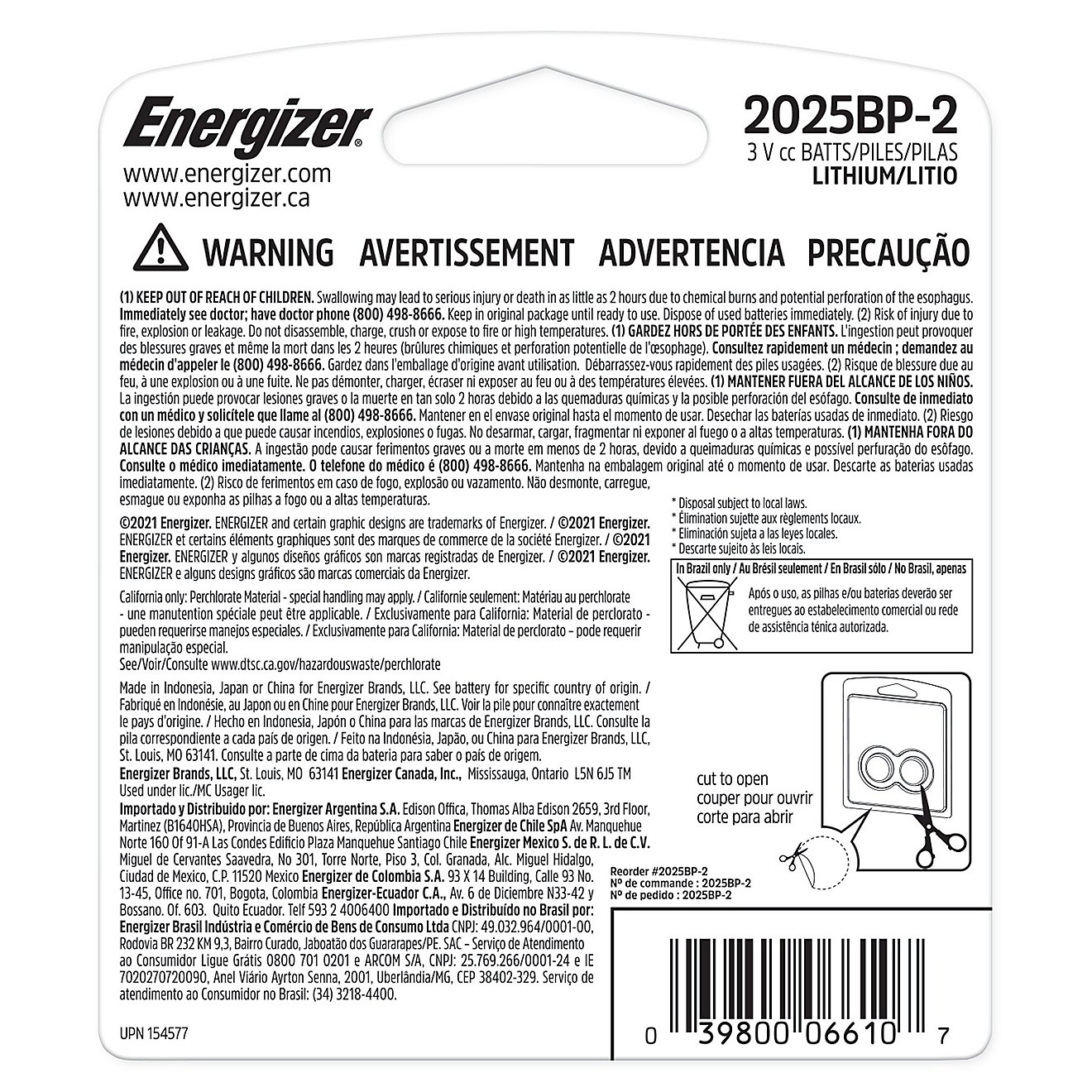 Energizer® Coin Lithium Batteries 2-Pack - view number 5